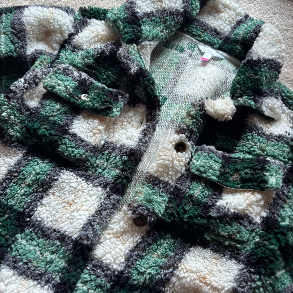 Cozy Green Plaid women’s cropped jacket